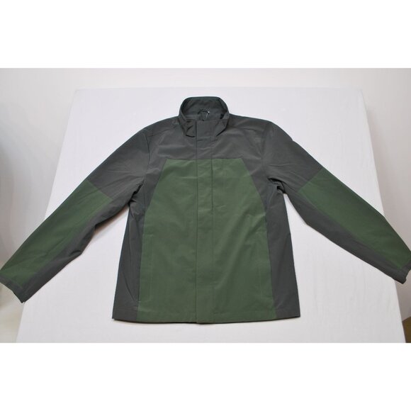 J. Crew Gray and Green Zip Front Water Resistant Performance Jacket - Picture 1 of 16